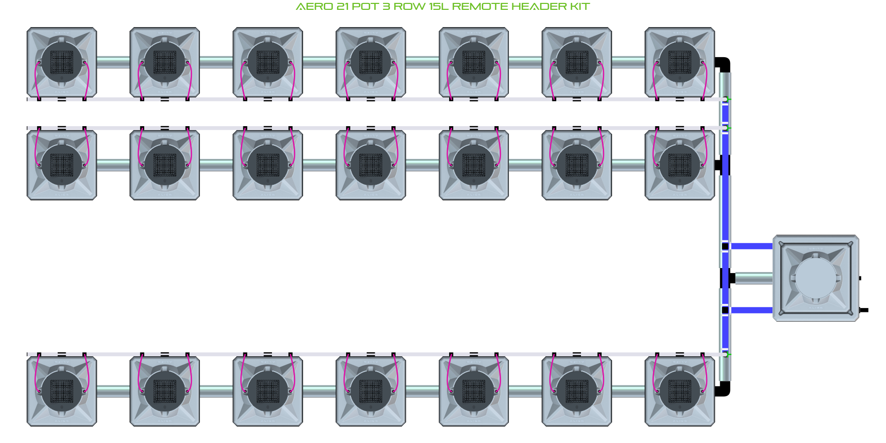 ALIEN AERO 21 Pot 3 Row Kit