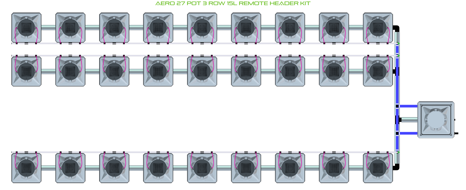 ALIEN AERO 27 Pot 3 Row Kit