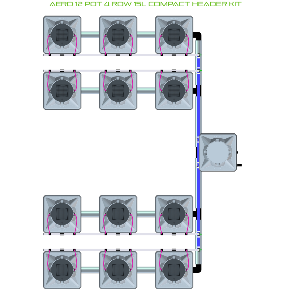 ALIEN AERO 12 Pot 4 Row Kit