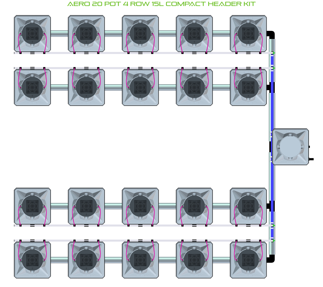 ALIEN AERO 20 Pot 4 Row Kit
