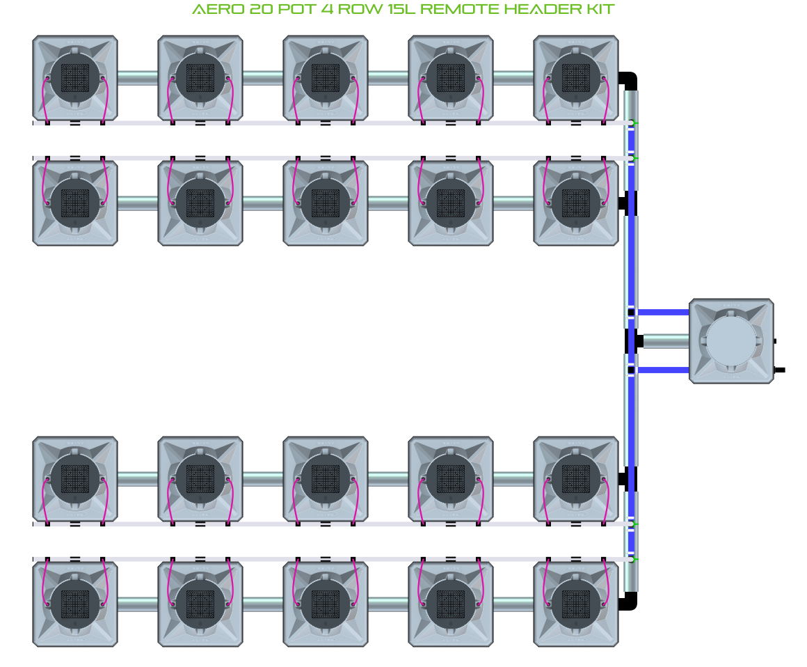 ALIEN AERO 20 Pot 4 Row Kit