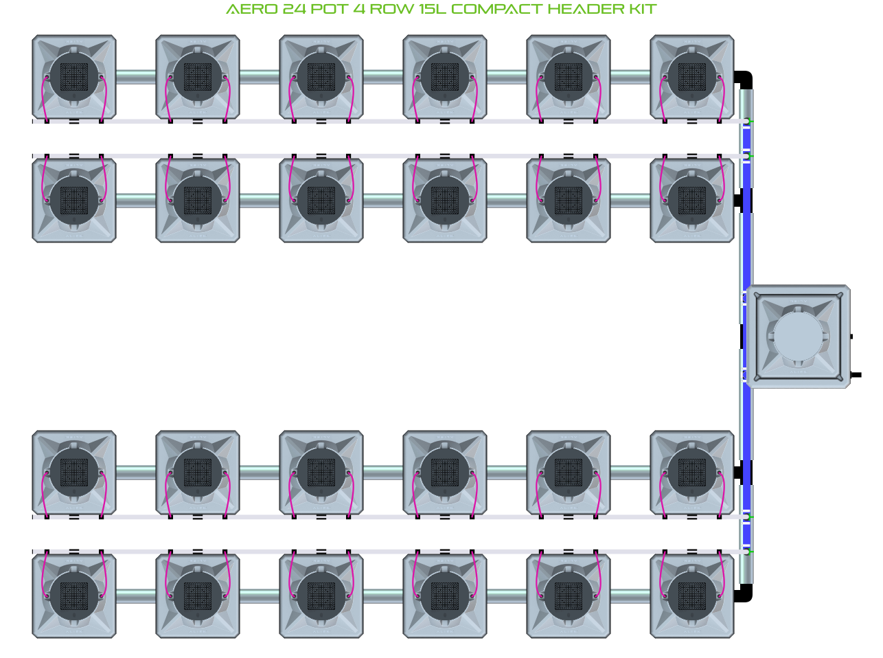 ALIEN AERO 24 Pot 4 Row Kit