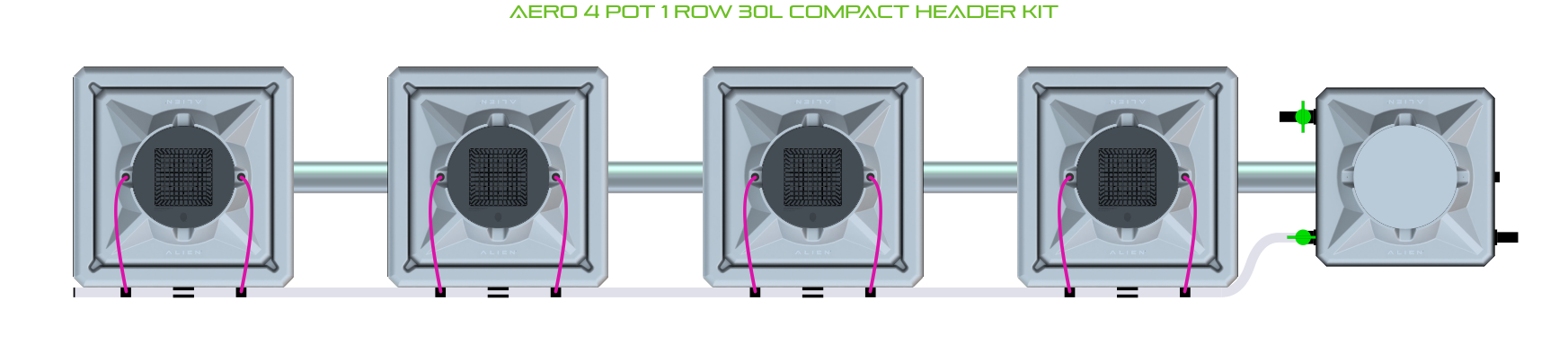 ALIEN AERO 4 Pot 1 Row Kit
