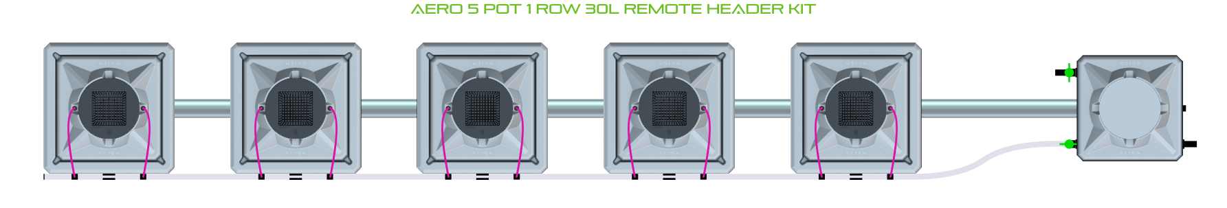 ALIEN AERO 5 Pot 1 Row Kit