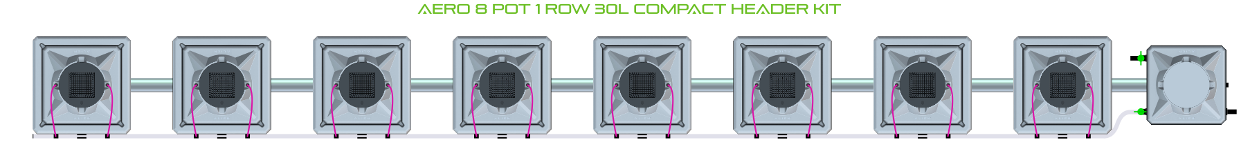 ALIEN AERO 8 Pot 1 Row Kit