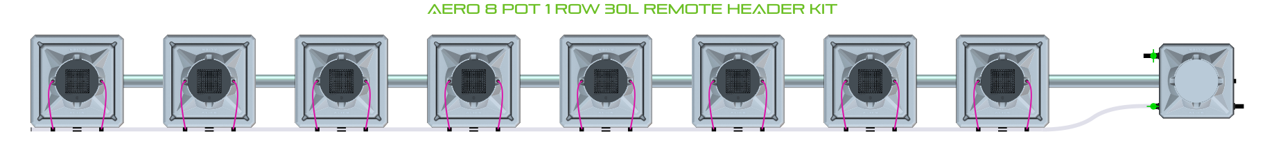 ALIEN AERO 8 Pot 1 Row Kit