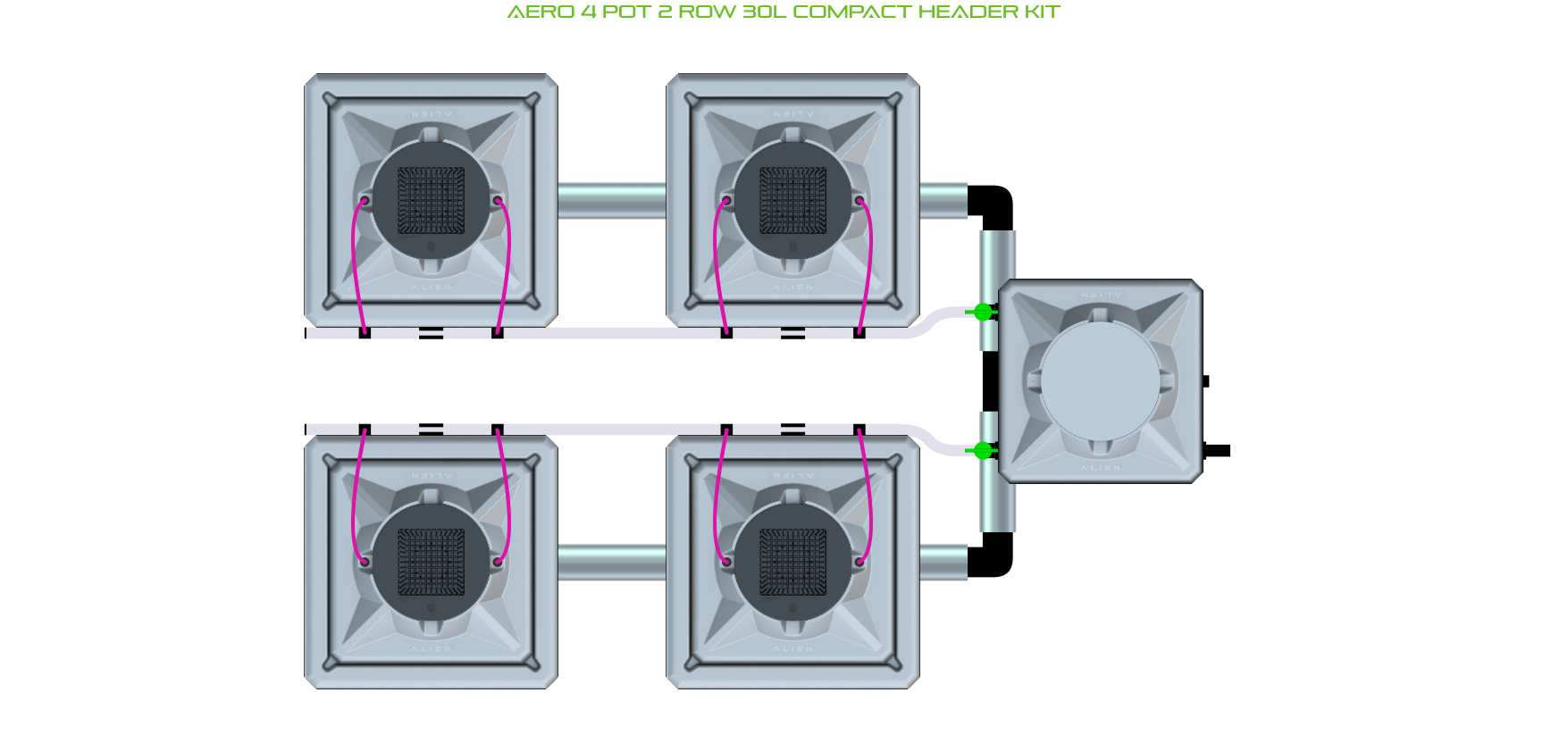 ALIEN AERO 4 Pot 2 Row Kit