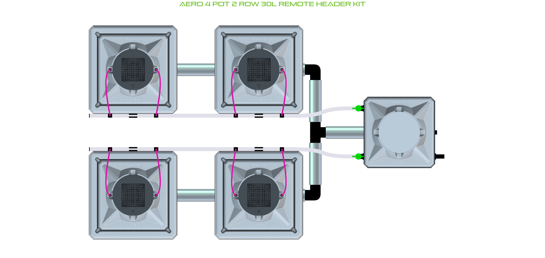ALIEN AERO 4 Pot 2 Row Kit