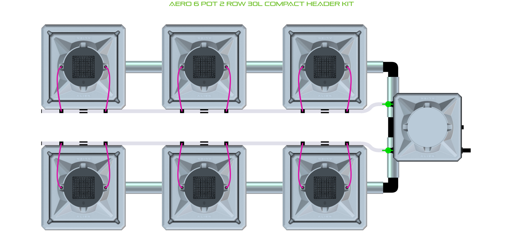 ALIEN AERO 6 Pot 2 Row Kit