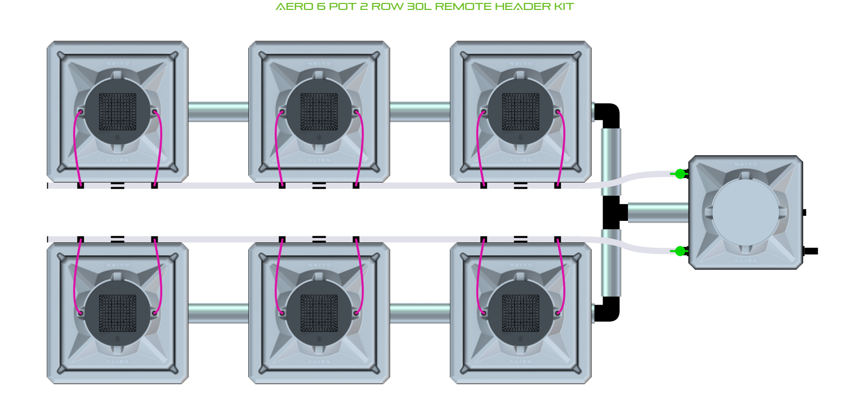 ALIEN AERO 6 Pot 2 Row Kit