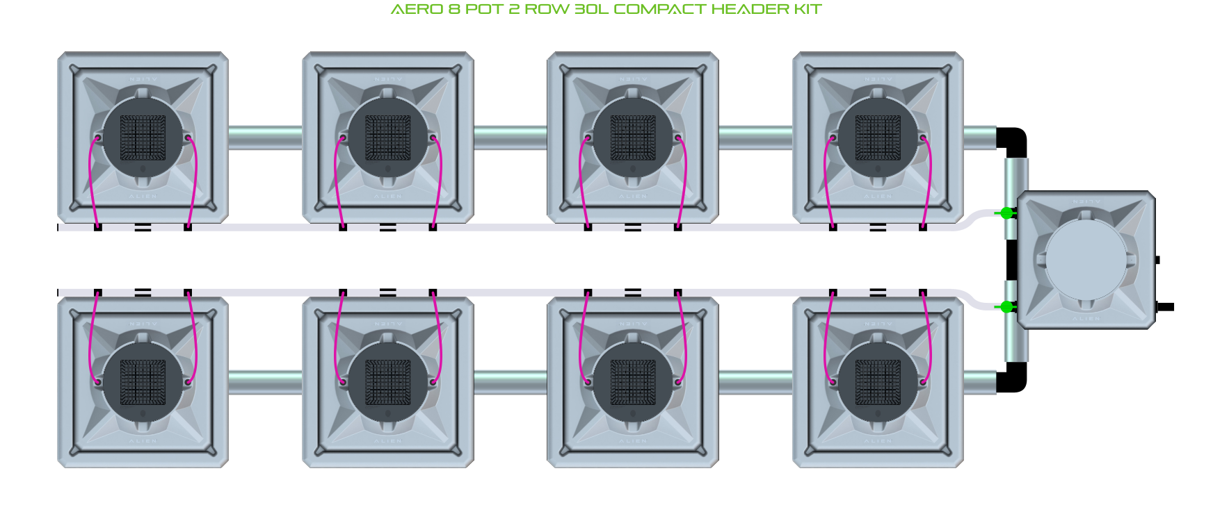 ALIEN AERO 8 Pot 2 Row Kit