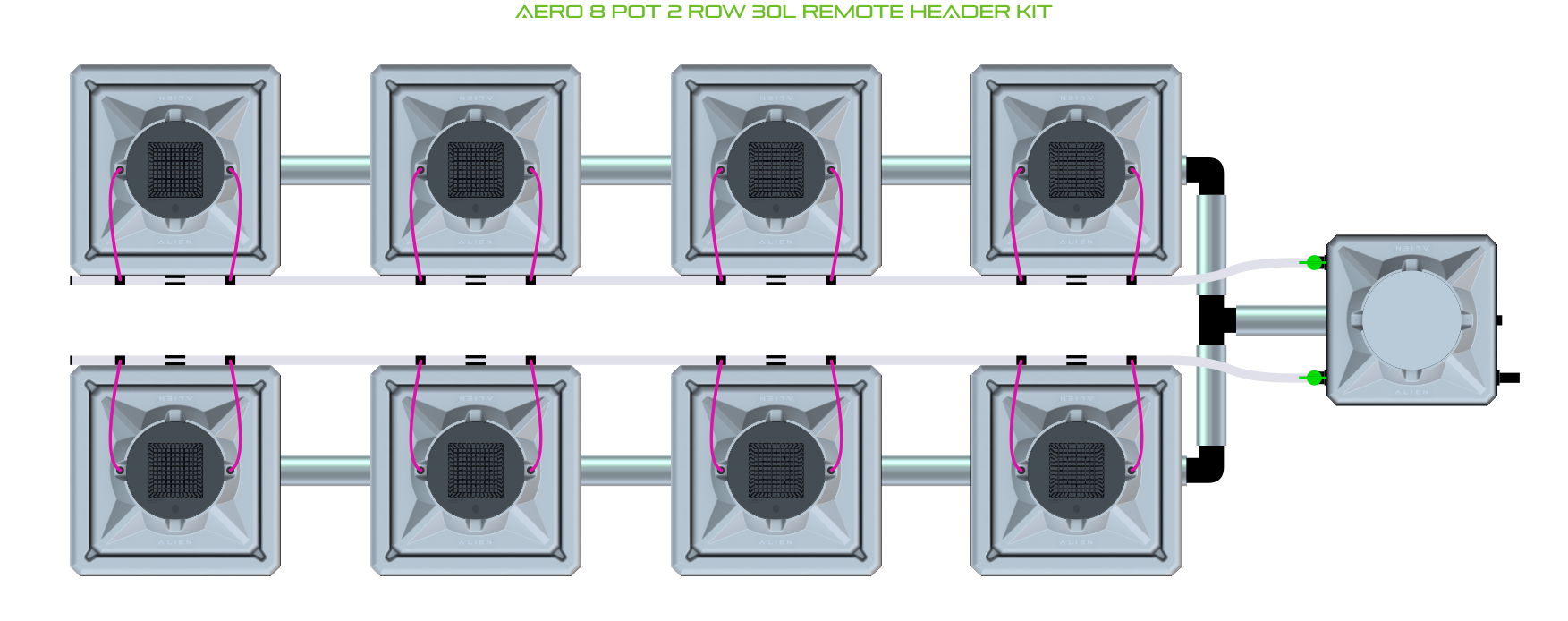 ALIEN AERO 8 Pot 2 Row Kit