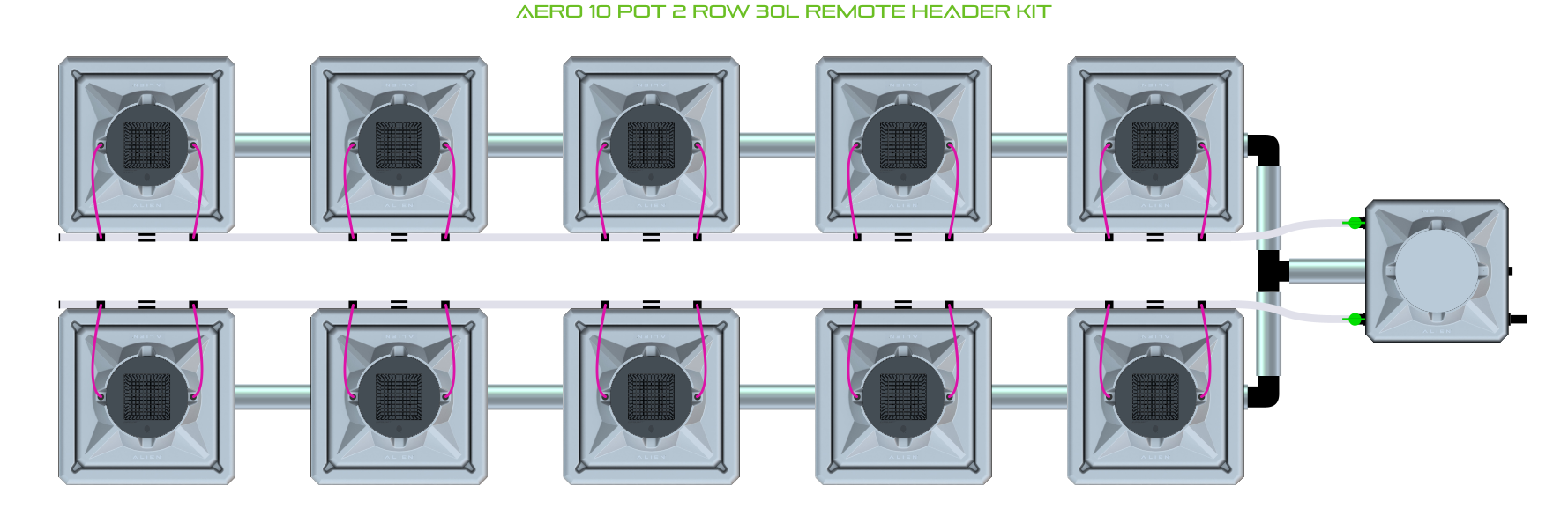 ALIEN AERO 10 Pot 2 Row Kit