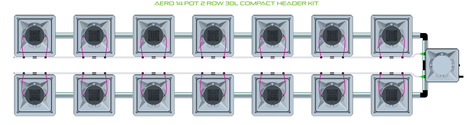 ALIEN AERO 14 Pot 2 Row Kit