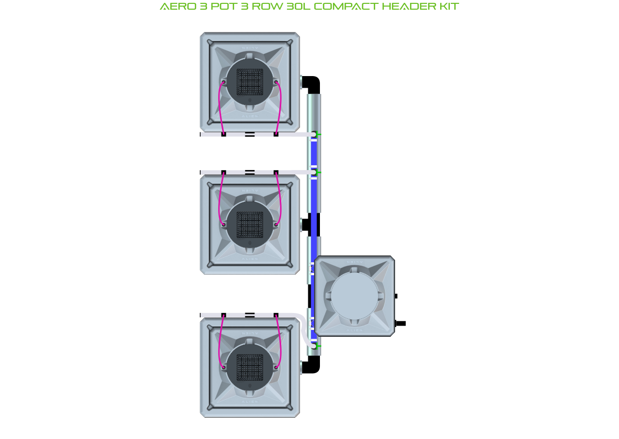 ALIEN AERO 3 Pot 3 Row Kit