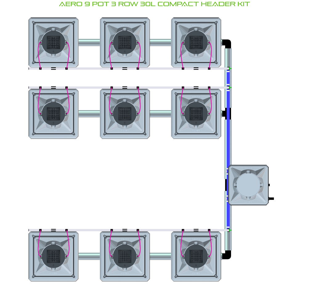 ALIEN AERO 9 Pot 3 Row Kit