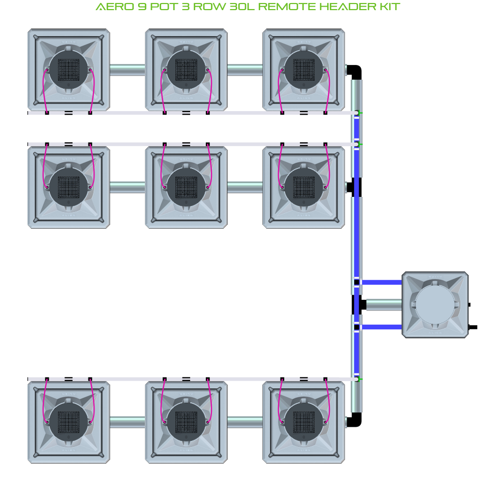 ALIEN AERO 9 Pot 3 Row Kit