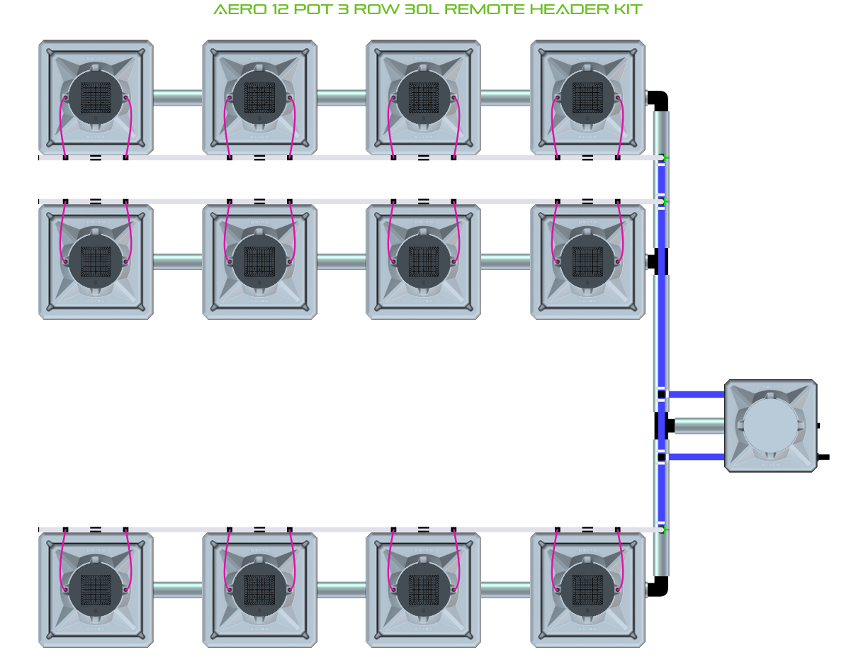 ALIEN AERO 12 Pot 3 Row Kit
