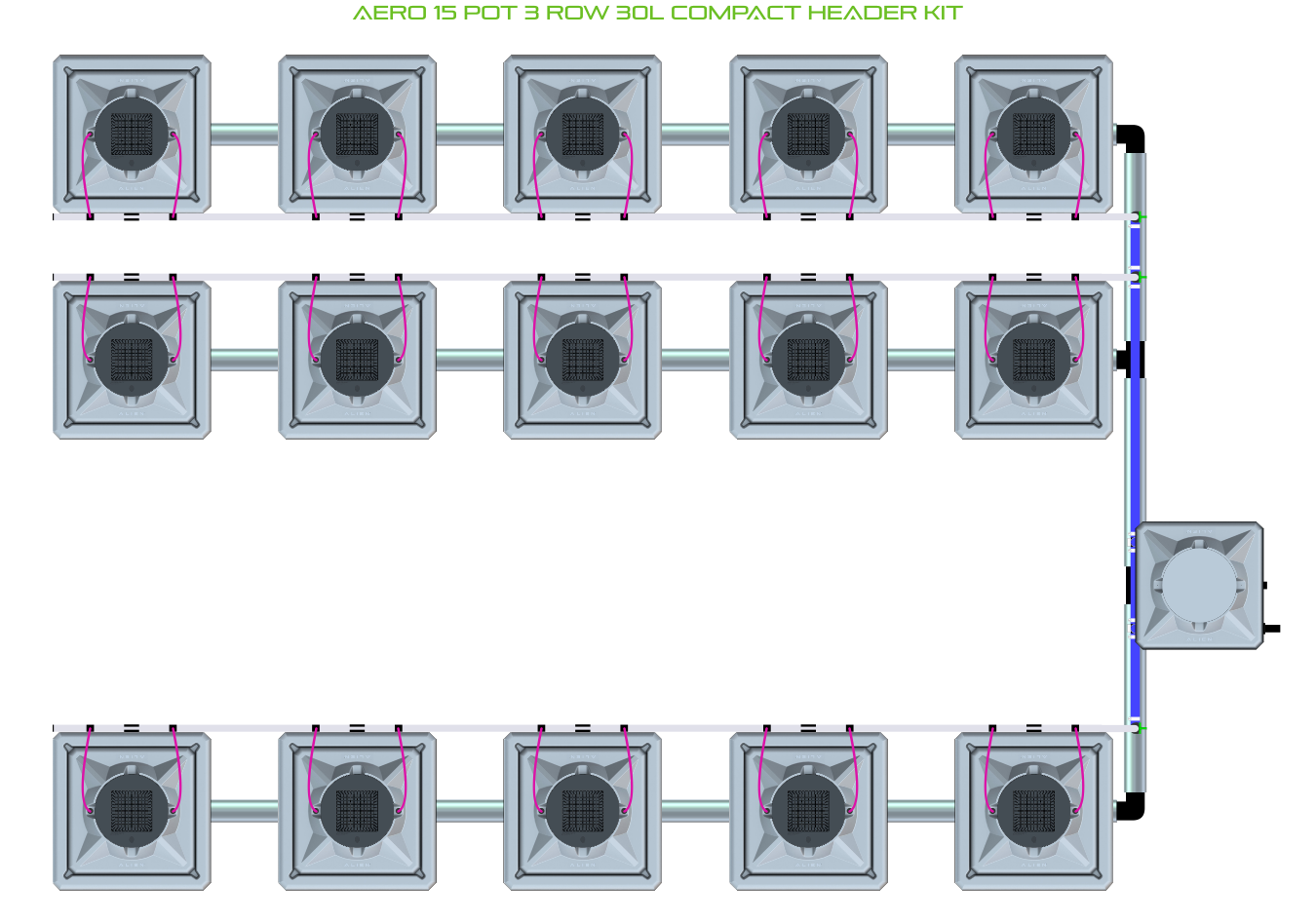 ALIEN AERO 15 Pot 3 Row Kit