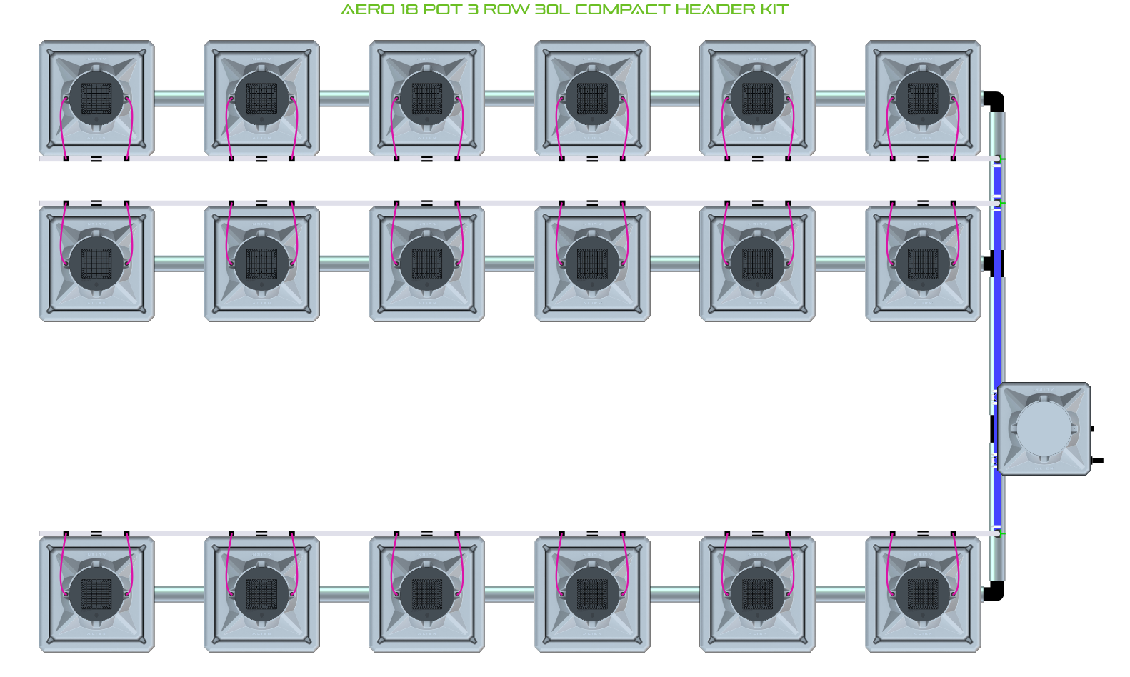 ALIEN AERO 18 Pot 3 Row Kit