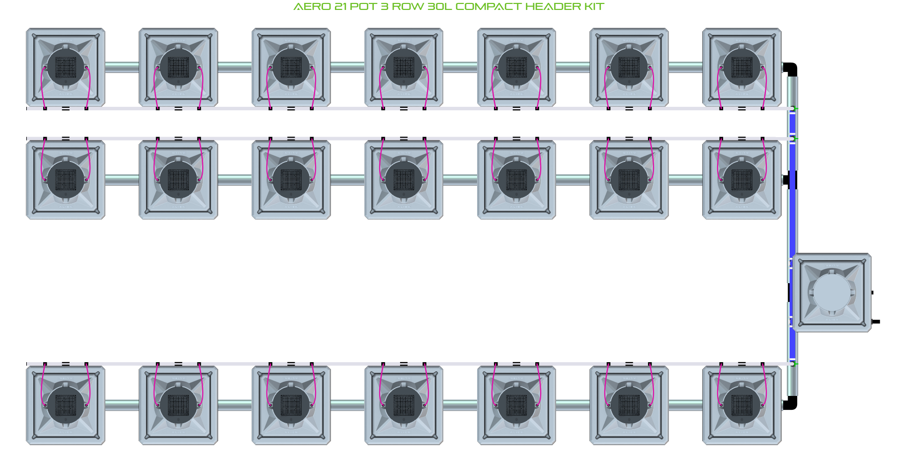 ALIEN AERO 21 Pot 3 Row Kit