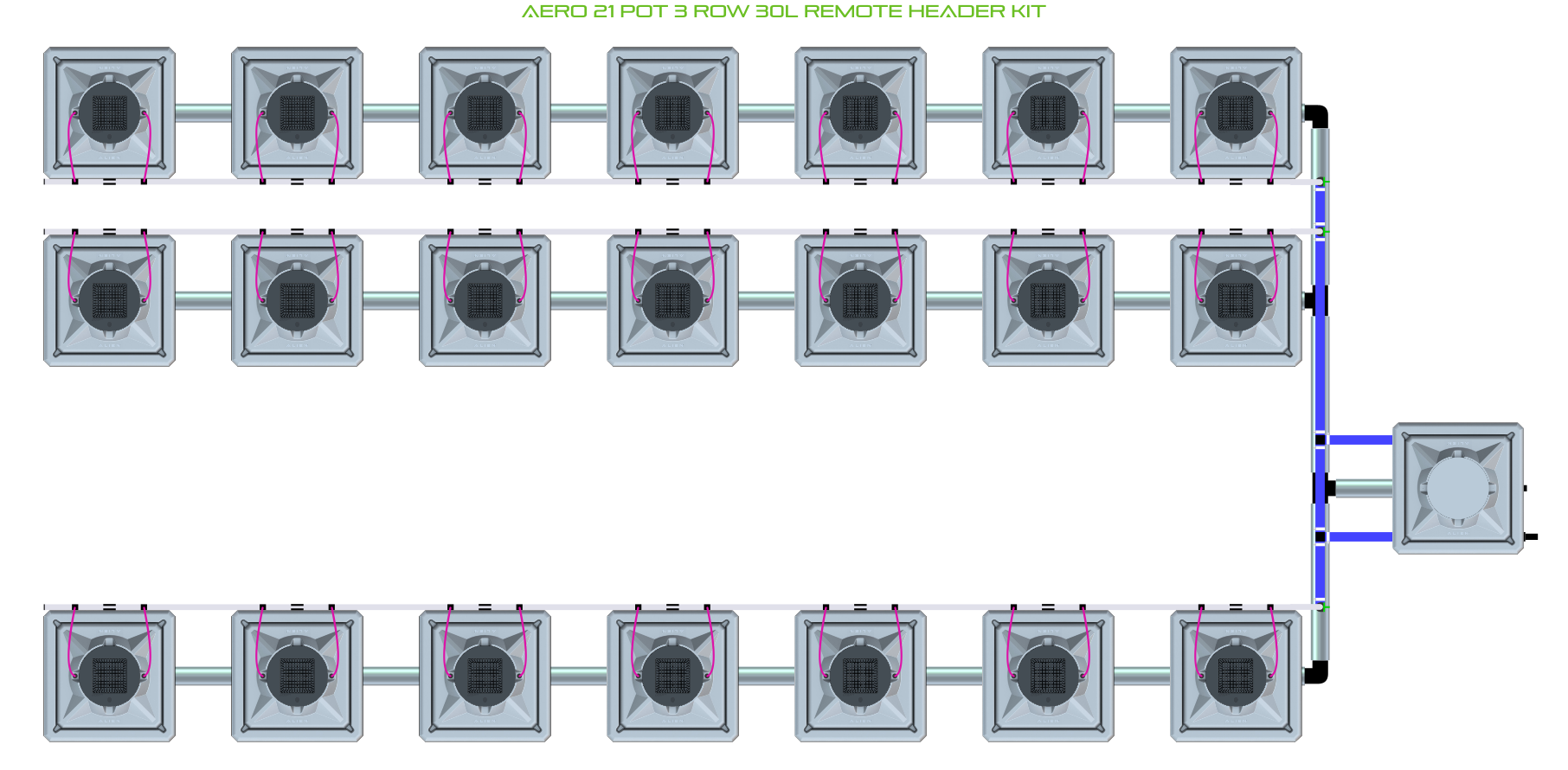 ALIEN AERO 21 Pot 3 Row Kit