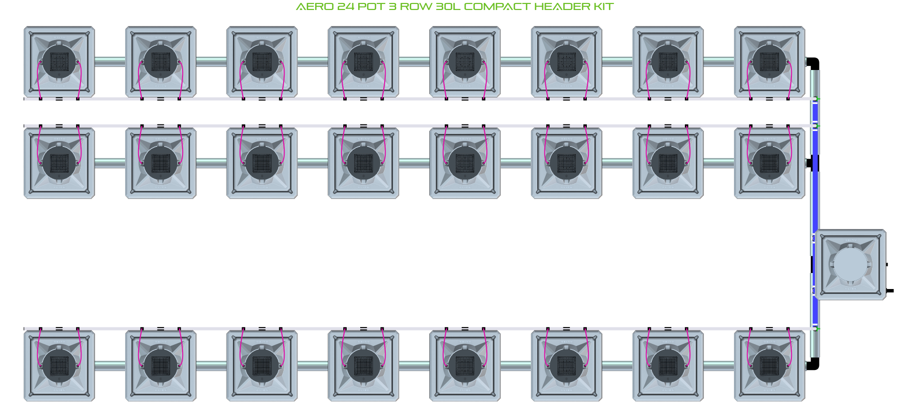 ALIEN AERO 24 Pot 3 Row Kit