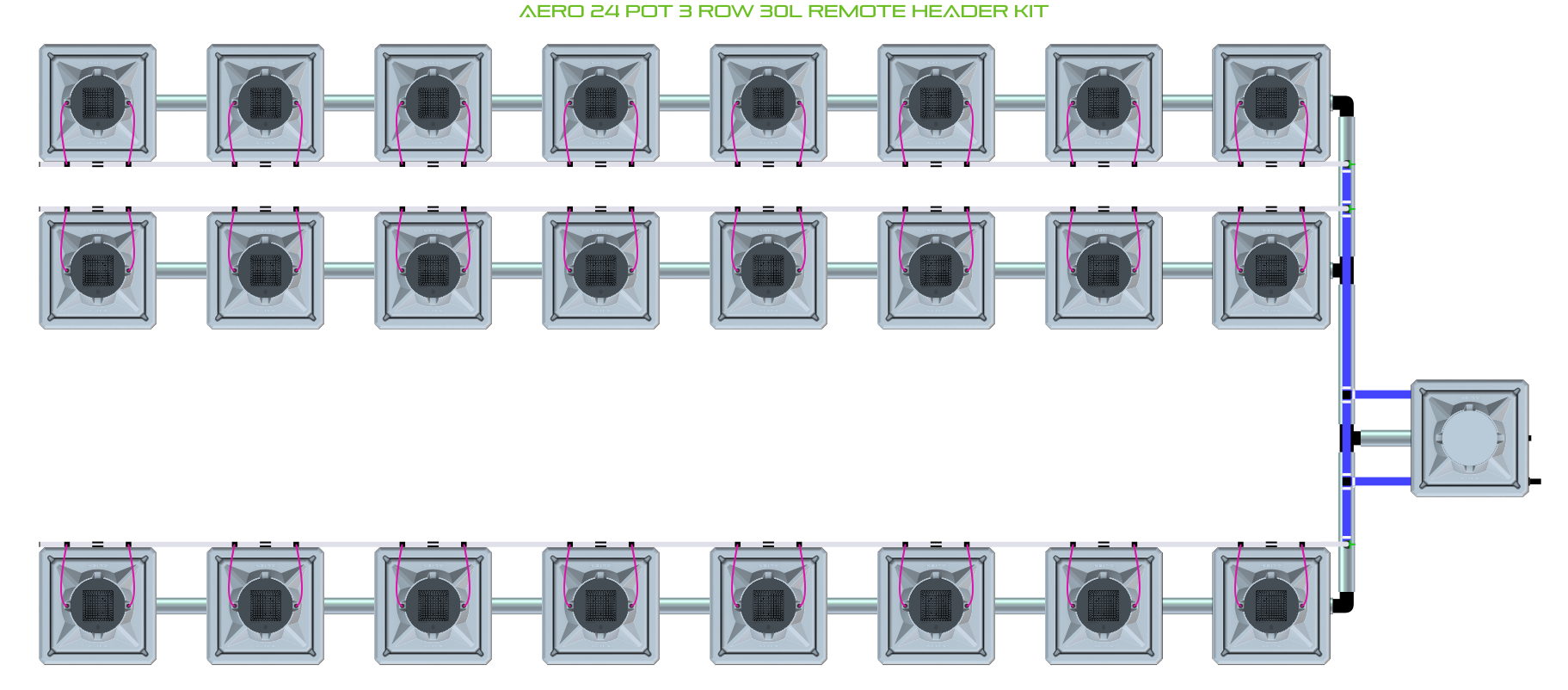 ALIEN AERO 24 Pot 3 Row Kit