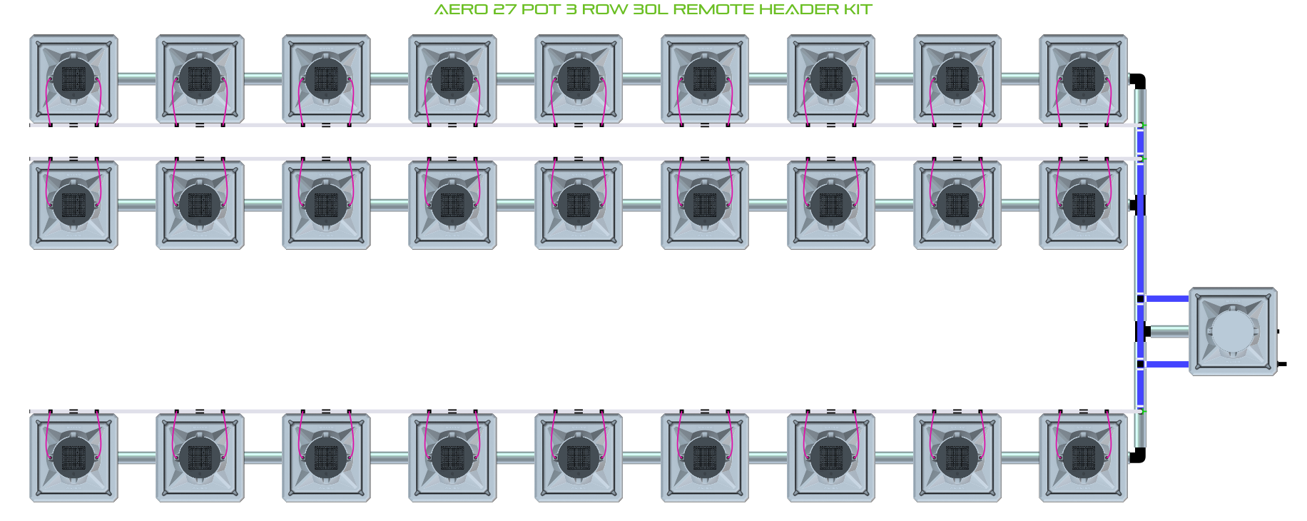 ALIEN AERO 27 Pot 3 Row Kit