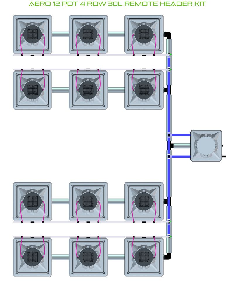 ALIEN AERO 12 Pot 4 Row Kit
