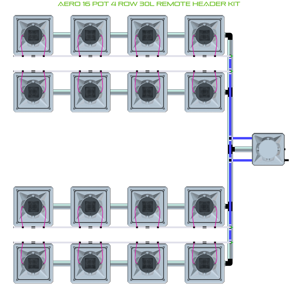 ALIEN AERO 16 Pot 4 Row Kit