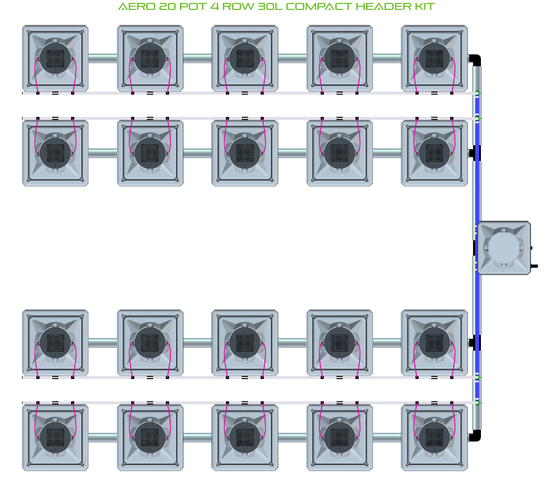 ALIEN AERO 20 Pot 4 Row Kit