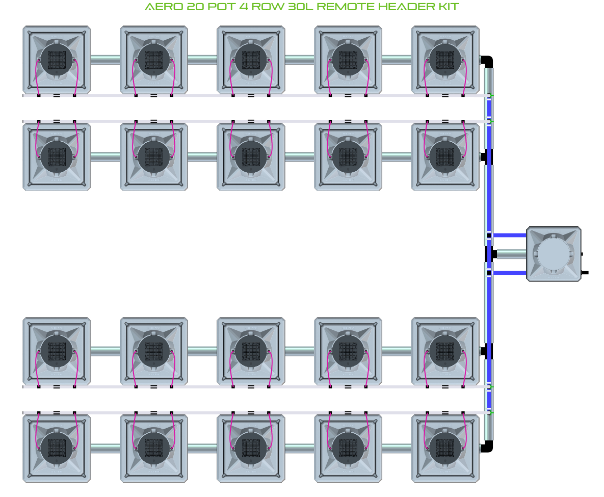 ALIEN AERO 20 Pot 4 Row Kit