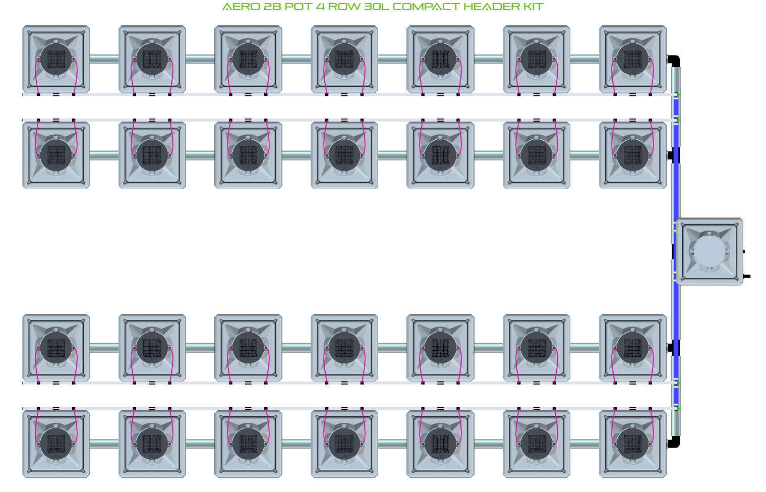 ALIEN AERO 28 Pot 4 Row Kit