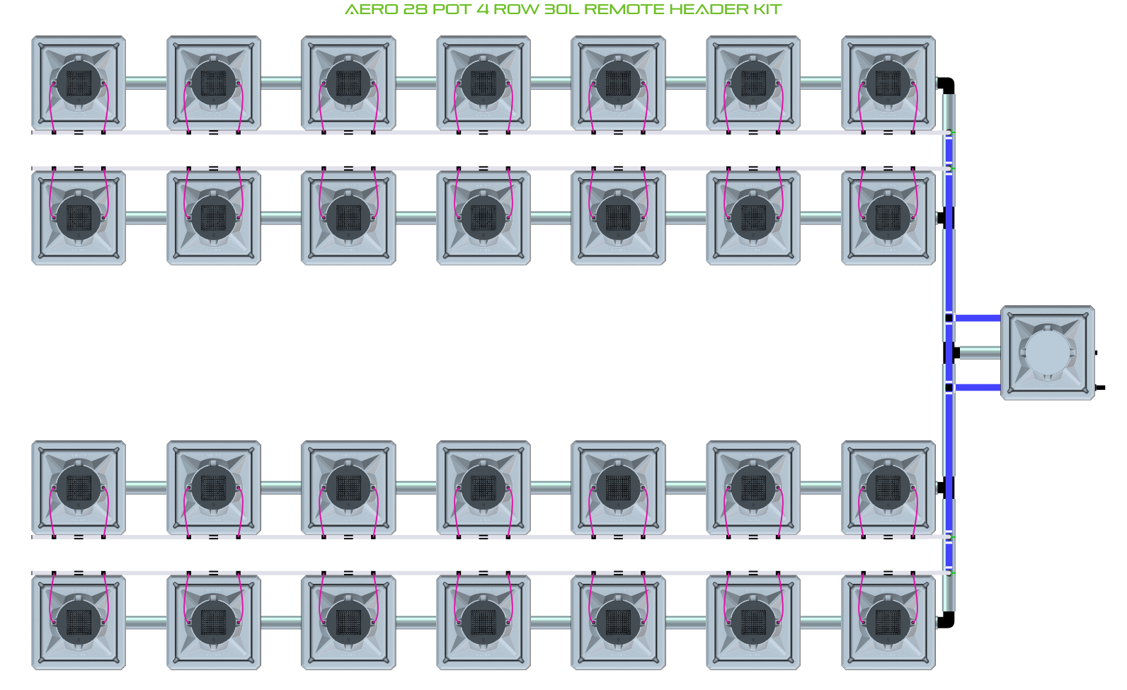 ALIEN AERO 28 Pot 4 Row Kit