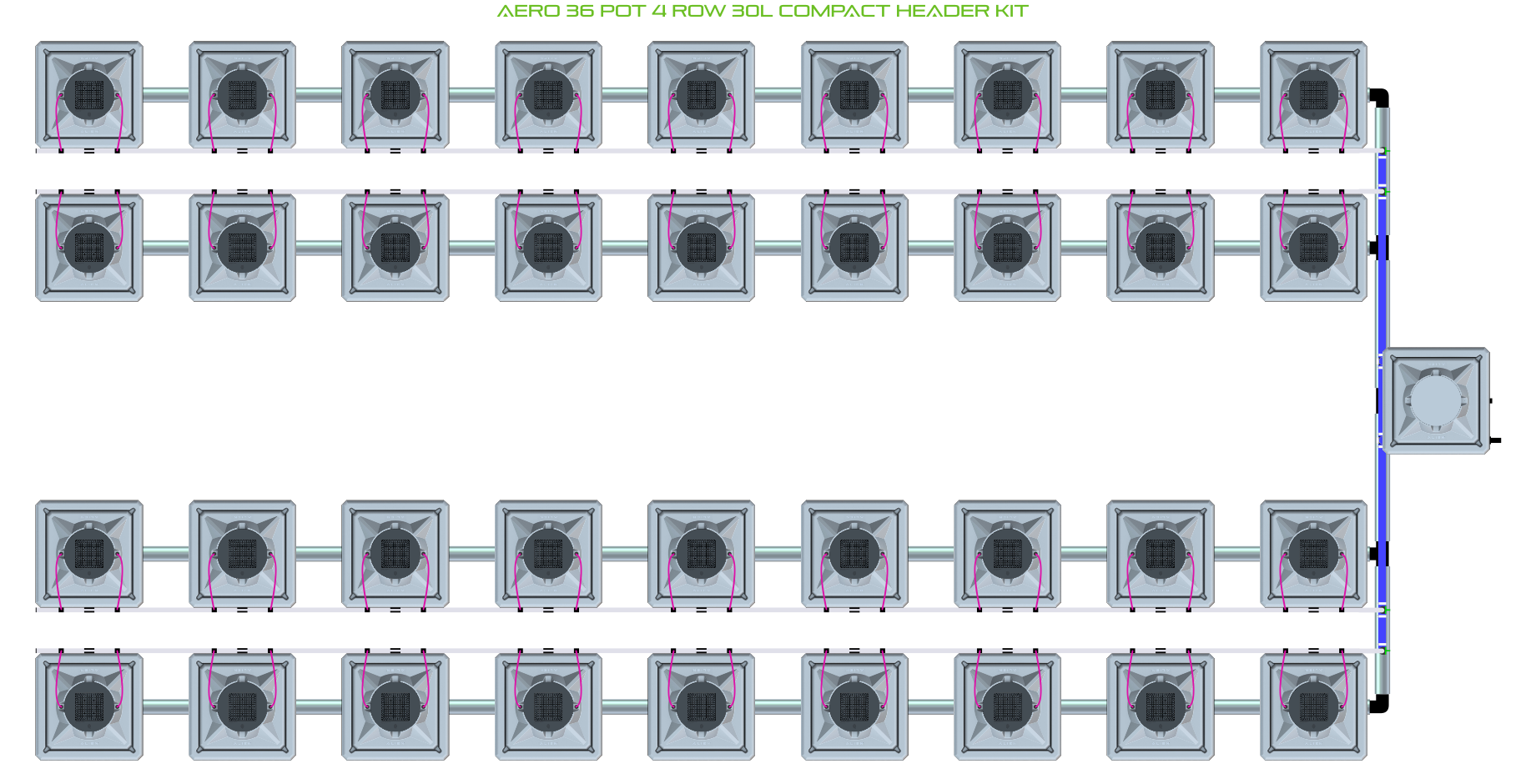 ALIEN AERO 36 Pot 4 Row Kit