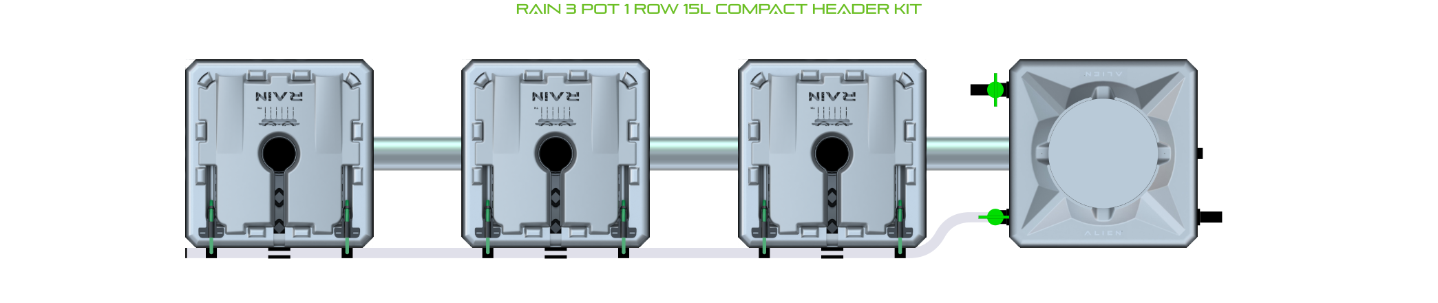 ALIEN RAIN 3 Pot 1 Row Kit