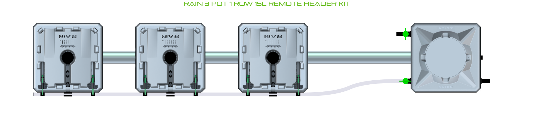 ALIEN RAIN 3 Pot 1 Row Kit