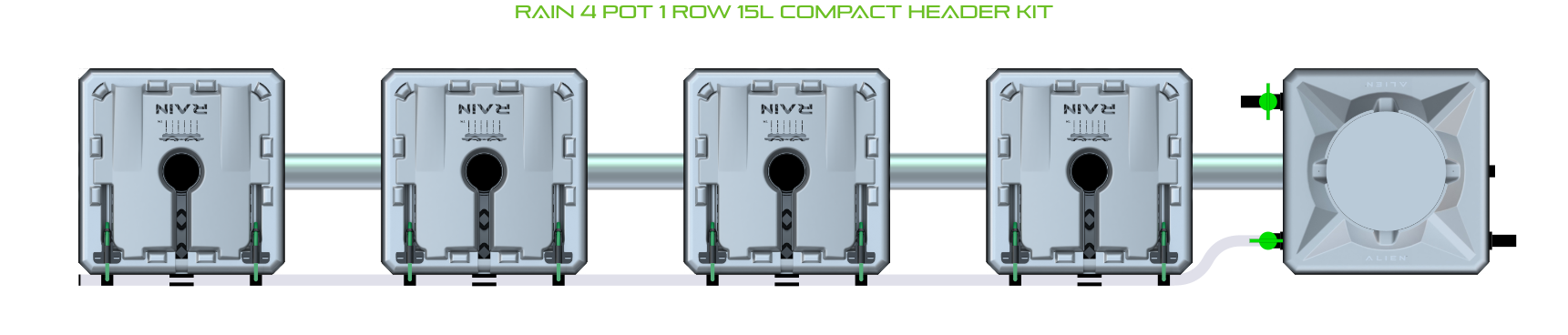 ALIEN RAIN 4 Pot 1 Row Kit