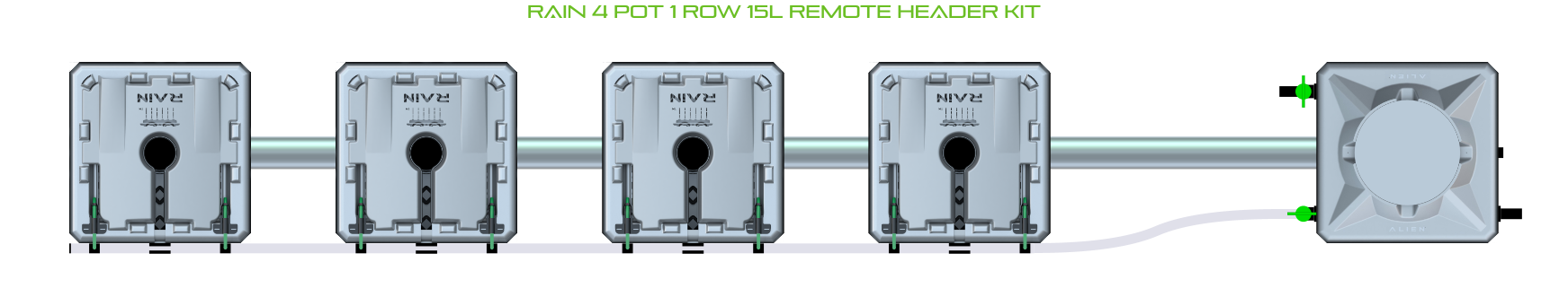 ALIEN RAIN 4 Pot 1 Row Kit