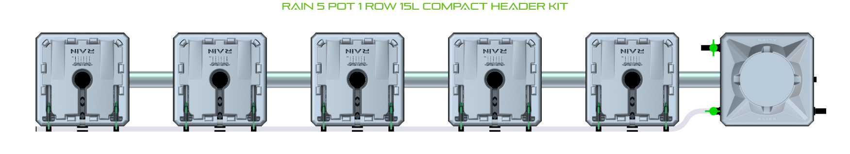 ALIEN RAIN 5 Pot 1 Row Kit