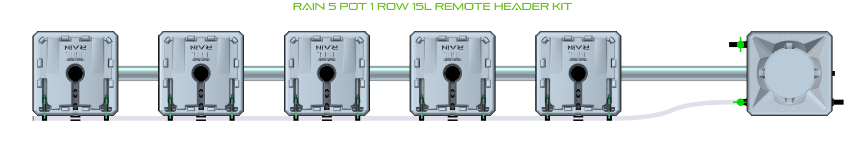 ALIEN RAIN 5 Pot 1 Row Kit