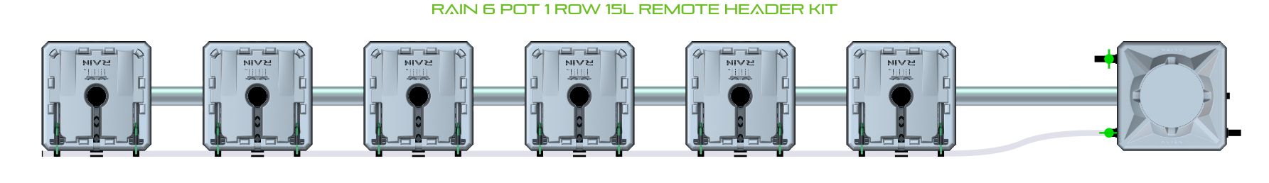 ALIEN RAIN 6 Pot 1 Row Kit