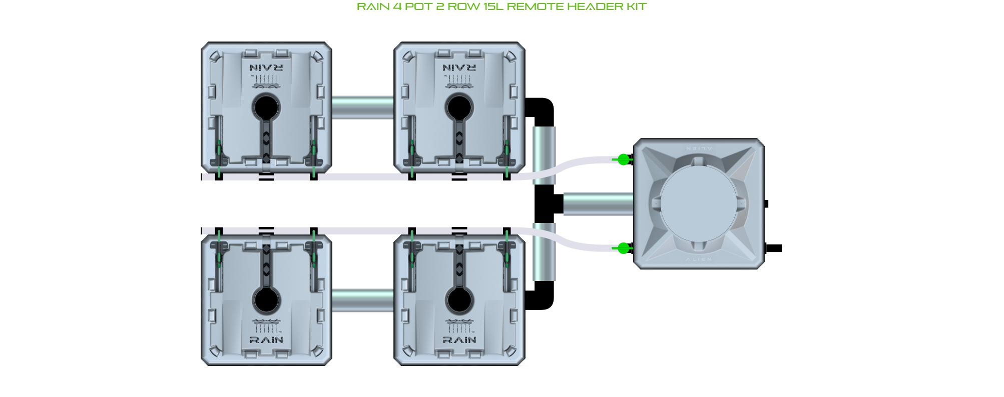 ALIEN RAIN 4 Pot 2 Row Kit