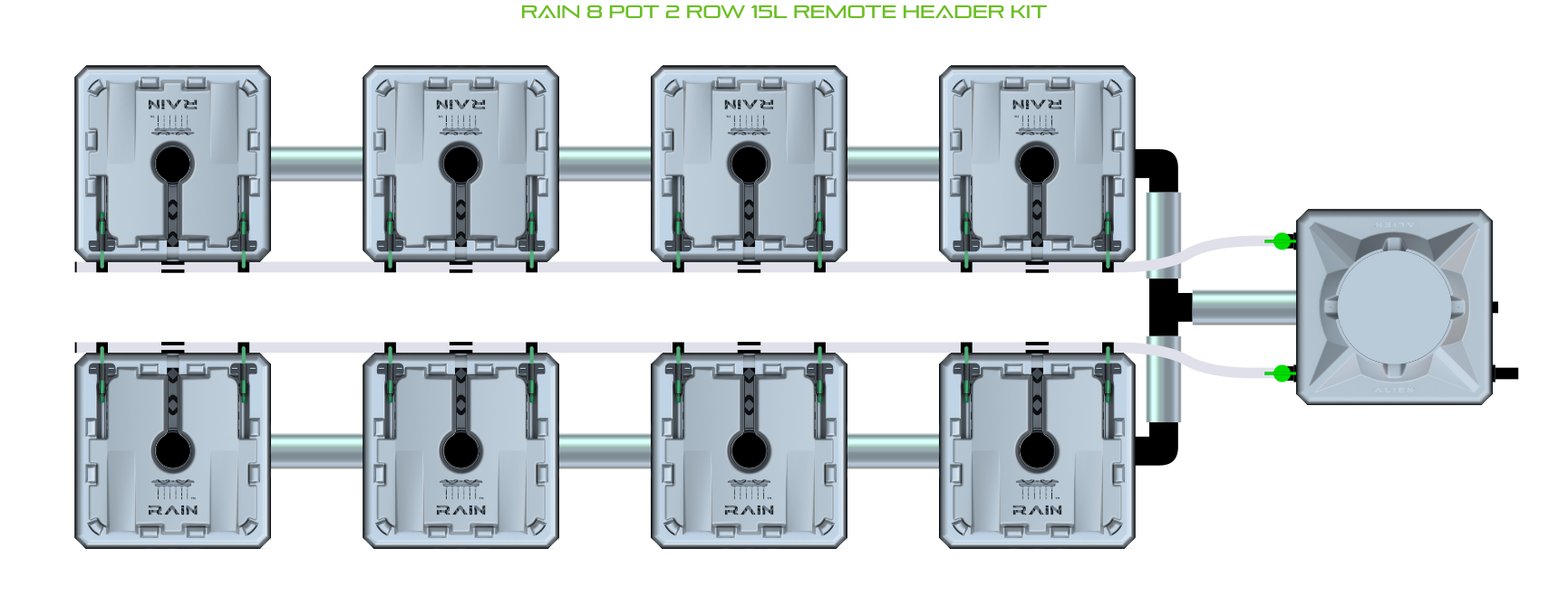 ALIEN RAIN 8 Pot 2 Row Kit