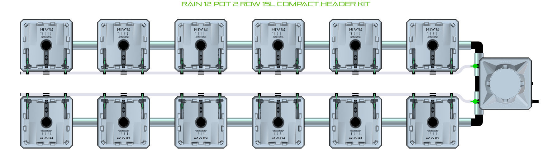 ALIEN RAIN 12 Pot 2 Row Kit