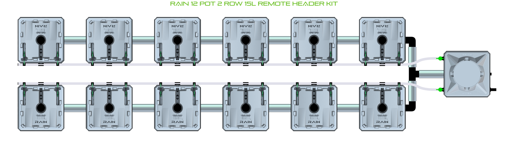 ALIEN RAIN 12 Pot 2 Row Kit