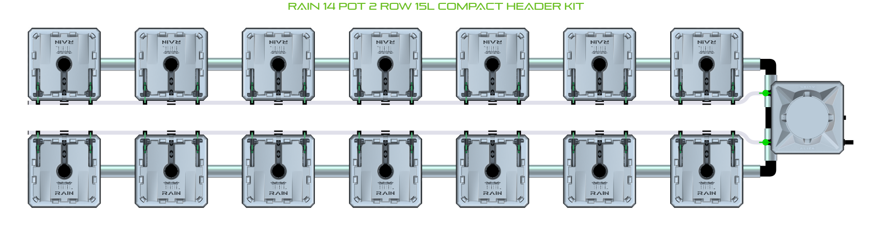 ALIEN RAIN 14 Pot 2 Row Kit
