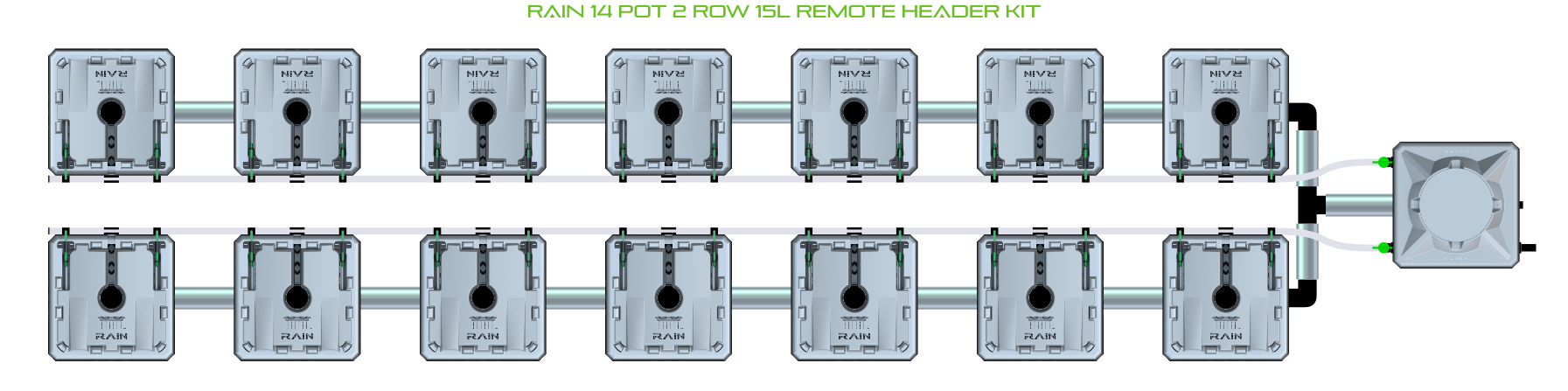 ALIEN RAIN 14 Pot 2 Row Kit