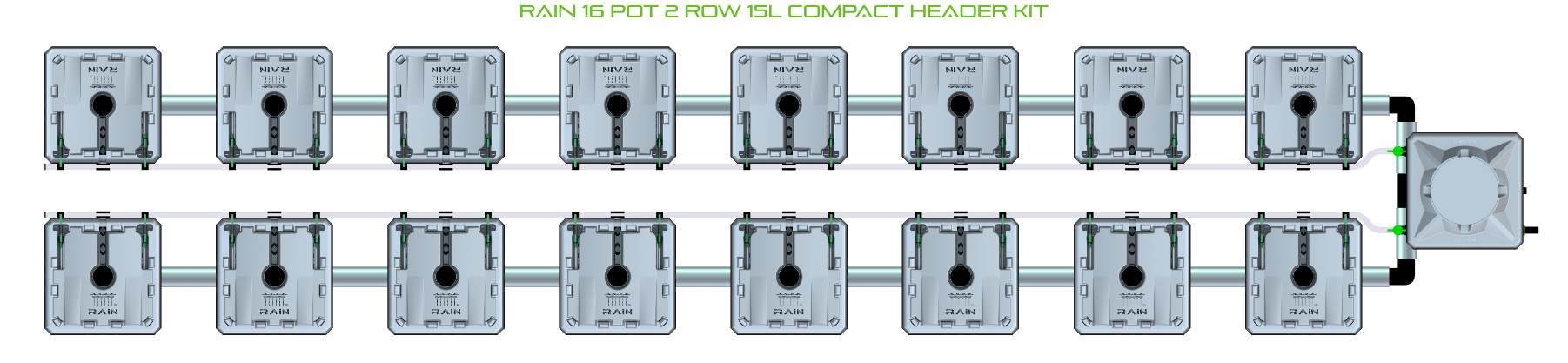 ALIEN RAIN 16 Pot 2 Row Kit
